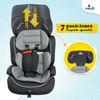 Toral Alzador Coche Niño - Silla Coche Grupo 1 2 3 Con Isofix - Desde 9-36 Kg - Se Puede Usar También Sin Isofix - Silla De Bebe Modelo Gris