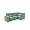 Sofa Chaise Longue Reclinable Y Deslizante Con Puffs Serena Alta Gama Derecha Agua Marina