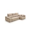 Sofa Chaise Longue Cama Con Arcón Y Puff Giuliana Derecha Beige