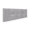 Cabecero De Lana Natural Con Botones 135x50cm Camas 120/135 - Gris Claro