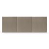 Cabecero De Terciopelo Liso Con Tres Paneles 135x50cm Camas 120/135 - Beige