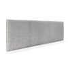 Cabecero De Terciopelo Liso Con Tres Paneles 135x50cm Camas 120/135 - Gris Claro