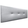 Cabecero De Polipiel Con Botones 135x50cm Camas 120/135 - Plata