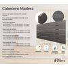 Cabecero De Madera Reciclada Dm Estilo Palet Horizontal 90x46cm Camas 80/90 - Ceniza Madera