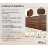 Cabecero De Madera Reciclada Dm Estilo Palet Horizontal 90x46cm Camas 80/90 - Nogal Madera