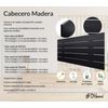 Cabecero De Madera Reciclada Dm Estilo Palet Horizontal 90x46cm Camas 80/90 - Negro Sólido