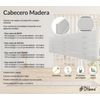 Cabecero De Madera Reciclada Dm Estilo Palet Horizontal 135x46cm Camas 120/135 - Blanco Sólido