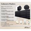 Cabecero De Madera Reciclada Dm Estilo Palet Horizontal 145x46cm Camas 135/140 - Negro Sólido