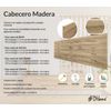 Cabecero De Madera Reciclada Dm Estilo Palet Horizontal 160x46cm Camas 150/160 - Cambrian Madera