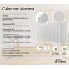 Cabecero De Madera Reciclada Dm Estilo Palet Vertical 90x46cm Camas 80/90 - Blanco Sólido