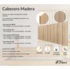 Cabecero De Madera Reciclada Dm Estilo Palet Vertical 90x46cm Camas 80/90 - Madera Natural