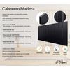 Cabecero De Madera Reciclada Dm Estilo Palet Vertical 90x46cm Camas 80/90 - Negro Sólido