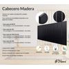 Cabecero De Madera Reciclada Dm Estilo Palet Vertical 110x46cm Camas 105 - Negro Sólido