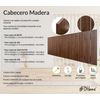 Cabecero De Madera Reciclada Dm Estilo Palet Vertical 145x46cm Camas 135/140 - Nogal Madera