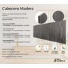 Cabecero De Madera Reciclada Dm Estilo Palet Vertical 150x46cm Camas 150 - Ceniza Madera