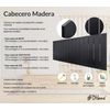 Cabecero De Madera Reciclada Dm Estilo Palet Vertical 150x46cm Camas 150 - Negro Sólido