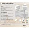 Cabecero De Madera Reciclada Dm Estilo Palet Japones 90x46cm Camas 80/90 - Blanco Sólido