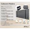 Cabecero De Madera Reciclada Dm Estilo Palet Japones 95x46cm Camas 90 - Negro Sólido