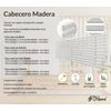 Cabecero De Madera Reciclada Dm Estilo Palet Japones 145x46cm Camas 135/140 - Blanco Sólido