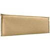 Cabecero De Lino Natural Liso Con Ribete 135x50cm Camas 120/135 - Mostaza