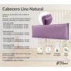 Cabecero De Lino Natural Liso Con Ribete 145x50cm Camas 135/140 - Lila