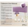 Cabecero De Lino Natural Liso Con Ribete 145x105cm Con Patas Camas 135/140 - Lila