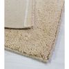 Alfombra De Pelo Alto 100% Pura Lana  67x134cm Pradera Beige