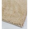 Alfombra De Pelo Alto 100% Pura Lana  67x134cm Pradera Beige