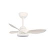 Ventilador De Techo Pequeño Stel Mini Blanco | Ventilador De Techo Con Luz Regulable 20w 1900lm Dimable | Ventilador Motor Dc