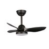 Ventilador De Techo Pequeño Stel Mini Negro | Ventilador De Techo Con Luz Regulable 20w 1900lm Dimable | Ventilador Motor Dc