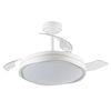 Ventilador De Techo Aspas Retractiles Oku Blanco Motor Dc | Lampara Ventilador De Techo Con Luz Regulable 72w 7920lm 3c. Luz