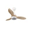 Ventilador De Techo Blanco Y Madera Beta | Ventilador De Techo Pequeño | Ventilador De Techo Con Luz Regulable 20w 1900lm