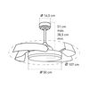 Ventilador De Techo Inteligente Blanco Batán | Lámpara Ventilador De Techo Moderno | Ventilador De Techo Con Luz Regulable