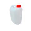 Garrafa Pvc De 5l Para Descarga Desagüe Aire Acondicionado Con Asa | Bidón Plástico Color Blanco Y Tapón Rojo 27x21x13 Cm