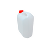 Garrafa Pvc De 5l Para Descarga Desagüe Aire Acondicionado Con Asa | Bidón Plástico Color Blanco Y Tapón Rojo 27x21x13 Cm