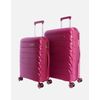 Set De Maletas De Viaje Cabina Y Mediana De Polipropileno Don Algodon 64x44x24 Cm - Fucsia