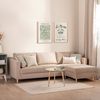 Sofá Chaise Longue Tejido Klast Home  248 X 82 Cm - Beige