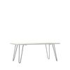 Mesa De Centro Fija Madera Reciclada Klast Home Industrial 110 X 45 Cm - Blanco