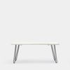 Mesa De Centro Fija Madera Reciclada Klast Home Industrial 110 X 45 Cm - Blanco