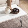 Mesa De Centro Fija Madera Reciclada Klast Home Industrial 110 X 45 Cm - Blanco