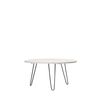 Mesa De Centro Fija Madera Reciclada Y Metal Klast Home Industrial 80 X 45 Cm - Blanco