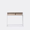 Mesa De Escritorio Madera Y Metal Klast Home Moderno 104 X 91 Cm - Blanco