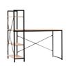 Mesa De Escritorio Madera Y Metal Klast Home Industrial 120 X 120 Cm - Negro