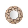 Espejo De  Pared Fibra Natural Klast Home Natural 50 X 50 Cm - Beige