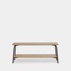 Mesa De Centro Fija Melmina Y Metal Klast Home Industrial 110 X 44 Cm - Natural