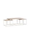 Mesa De Centro Fija Madera Y Metal Klast Home Industrial 100 X 45 Cm - Natural