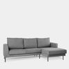 Sofá Chaise Longue Tejido Klast Home  298 X 100 Cm - Gris