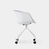 Silla Con Ruedas Plástico Klast Home Nórdico 58 X 78 Cm - Blanco