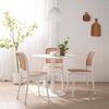 Mesa Redonda Madera Y Metal Klast Home Vintage 80 X 73 Cm - Blanco