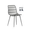 Silla Polipropileno Plástico Klast Home Moderno 46 X 84 Cm - Gris